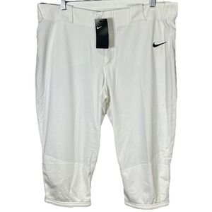 Nike‎ Vapor Select Women's 3/4 Length Softball Pants White Size XL NWT NEW